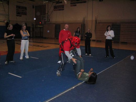 Dave getting kicked in the nads for a good cause.
