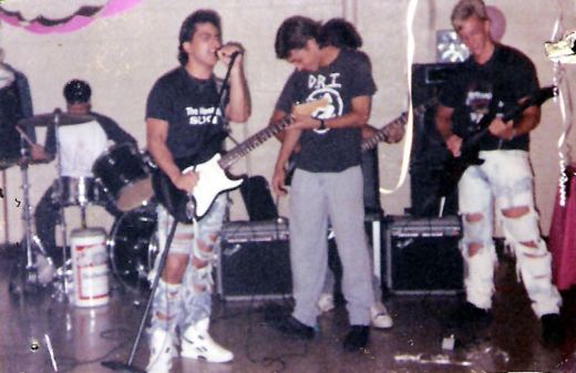 Yes, Dave ripped the mic away from our singer!
